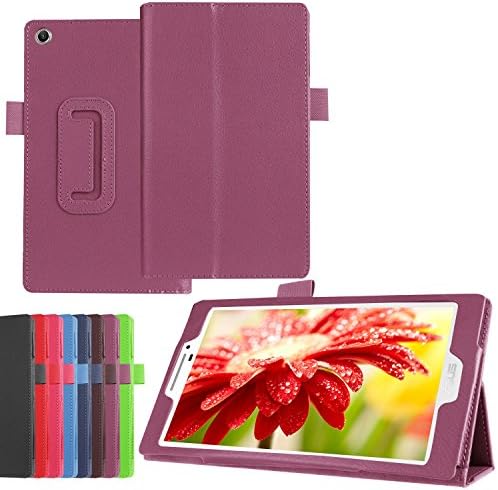 ASUS ZenPad 7.0 Z370C Case - ESRA Smart Folio Protective Case Cover Stand Skin With Stylus Holder For 7" Asus ZenPad 7.0 Z370C Z370CG Z370CL Android Tablet (Purple)