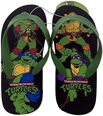 Teenage Mutant Ninja Turtle Summer Pool Bundle - Two Items: One Pair of Tmnt Flip Flops and One Tmnt Kick Board (Medium 13/1)