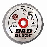 KwikTool BBK700  7-Inch  C5 Bad Blade 4 Tooth With 5/8-Inch Arbor20-millimeter Reduction Ring