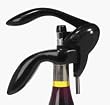 Metrokane Houdini Lever Style Corkscrew with Foil Cutter-Velvet Black
