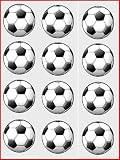 12 Football rice paper cup cake toppers 40mm decoration