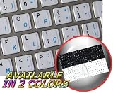 MAC ENGLISH-PORTUGUESE KEYBOARD STICKERS WHITE BACKGROUND FOR DESKTOP, LAPTOP AND NOTEBOOK