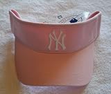 New York Yankees Pink Visor Hat - Adult NY Yankees MLB Baseball Golf Cap