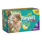 Pampers Baby Dry Size 6 Diapers Economy Pack Plus 140 Count