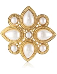 Ben-Amun Jewelry "Gold and Pearl" Brooch