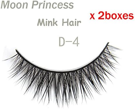 D-4 2 PAIRS luxurious 100% Real Mink Natural Cross Soft False eyelashes fake eye lashes makeup (2boxes)