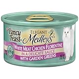 Fancy Feast Gourmet Cat Food, Chicken Florentine in Sauce with Garden Greens, 3-Ounce Cans (Pack of 24)