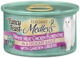 Fancy Feast Gourmet Cat Food, Chicken Florentine in Sauce with Garden Greens, 3-Ounce Cans (Pack of 24)