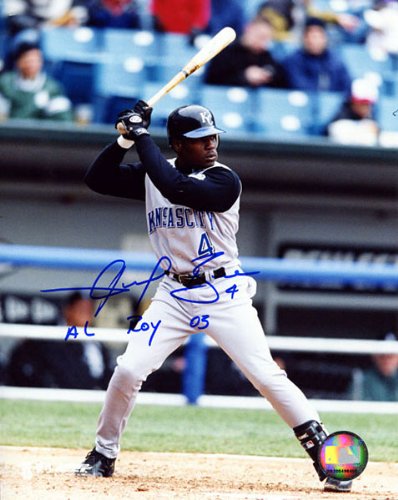 Angel Berroa ROY 2003 Autographed / Signed At Bat Kansas City Royals 8x10 Photo