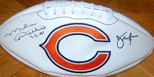 Chicago Bears Ditka & McMahon Autographed / Signed Logo Football