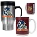 Chicago Bears 16oz Travel Mug & 15oz Gameball Ceramic Mug Set - Helmet logo NFL Football