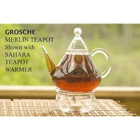 MERLIN Infuser Teapot and SAHARA Warmer Gift set 1200 ml 40fl oz. capacity
