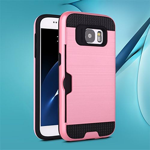 Galaxy S7 Case, Samsung S7 Case, Carrying Case for Samsung Cell Phone [With Card Slot Design] Easy to Fit and Remove. Samsung Galaxy S7 Case [With Drop Protection Technology]. (Pink)