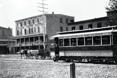Art Poster, Horse Drawn Trolley, Philadelphia, PA - 20x30