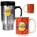 Los Angeles Lakers NBA Stainless Steel Travel Mug & Gameball Ceramic Mug Set - Primary Logo