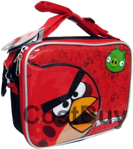 ANGRY BIRDS New LunchBox Lunch Bag RED, Licensed