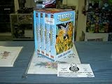 Revue Manga Distribution  / Les Chevaliers du Zodiaque - coffret 4 VHS (les films : Les Guerriers d'Abel - La Légende de la pomme d'or - Le Guerres des Dieux - Le Dieu des enfer)