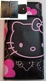 Hello Kitty: Black and Pink Flower Clutch Wallet