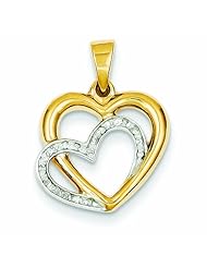 0.1 Carat 14K Gold Diamond Heart Pendant