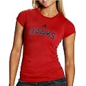 adidas Atlanta Hawks Ladies Red Inner Thoughts Silky Smooth T-shirt