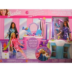Barbie Hair  Games on Amazon Com  Barbie   Cut  N Style Playset  2002   Toys   Games