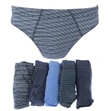 EX-STORES Mens Cotton Rich Plain Underwear Briefs (Pack Of 5)