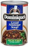 Dominique's Lentil Sausage Soup, 14.75-Ounce Cans (Pack of 12)