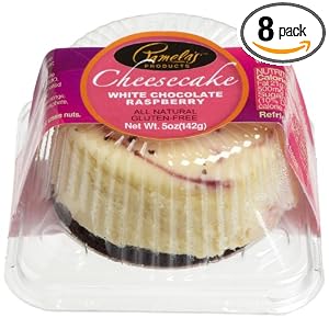 Pamela's Products White Chocolate Raspberry Cheesecake, Chocolate Crust, 3-Inch Cakes... by Pamela's Products