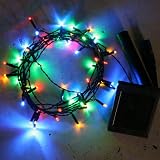 100 Multi Coloured Solar Powered Led Fairy Lights