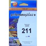 Genuine IJR Performance Plus Remanufactured Canon CL-211 Tricolor Pixma MP240/MP480 in pictured blue and orange retail box.