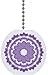 Purple Violet Mandala Solid Ceramic Fan Pull