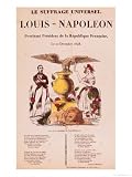 Illustrated Lyric Sheet for 'Le Suffrage Universel Giclee Poster Print by French School, 18x24