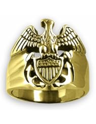 Carroll Collection of US Eagle Rings - Navy Eagle Ring, 10 Karat Gold