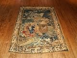 Handmade French Antique Tapestry 4'10
