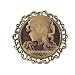 Victorian Cameo Brooch Brown 2 x 2