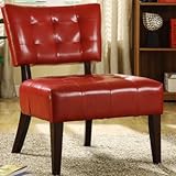 Elizabeth Armless Accent Chair - Red Elizabeth Armless Accent Chair - Red