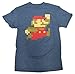 Nintendo Super Mario Bros 8-Bit Pixel Sprite T-Shirt-Navy Heather (X-Large)