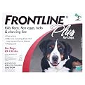 Merial Frontline Plus Flea and Tick Control for 89-to-132-Pound Dogs and Puppies, 6 Doses