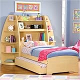 IMAGE OF Bundle-76 Enterprise Storage Bed with Trundle and Optional Bookcases Size: Twin, Finish: Brandy