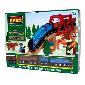 BRIO 33191 Wooden Railway System: Mallard Train Set