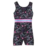 Freestyle® by Danskin® Girls' Sleeveless Butterfly Biketard Black