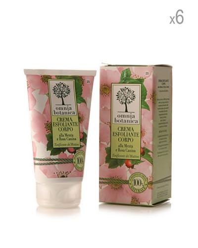 Omnia Botanica Set 6 Pezzi Crema Esfoliante Corpo Menta e Rosa Canina 150 ml cad.
