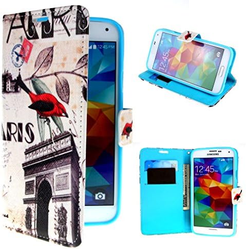 Galaxy S5 SV Case , PpIiNnKk Retro Scenic Beautiful Triumphal Arch Style Design Magnetic Wallet PU Leather Stand Case Cover for Samsung Galaxy S5 SV