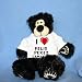 Search : Plush Black Teddy Bear (Thumples) toy with I Love Felix Perez Camacho