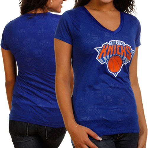 College Concepts New York Knicks Womens Logo Burnout T-Shirt Extra Large