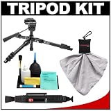 Photo Logic 24.5 PL-250 Compact Low Angle Macro Tripod with Case + Lenspen + Spudz + Cleaning Kit for Canon, Nikon, Olympus, Pentax & Sony Digital SLR