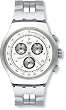 Swatch Men's YOS401G Chrono Wealthy Star Silver Dial Watch