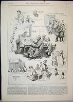 1888 FREE LIBRARY BOOKS READING DOGS CHILDREN SKETCHES