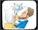 Mouse Pad with man, human, body, individuals, individual, persons, cat, humans, people, pet, collar, person, medal