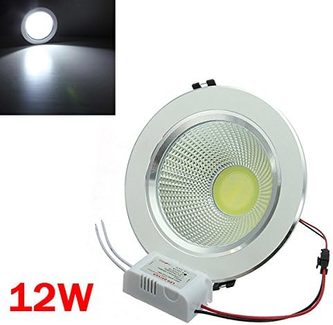 12W COB LED Ceiling Down Light Silver Shell Belt Drive 85-265V